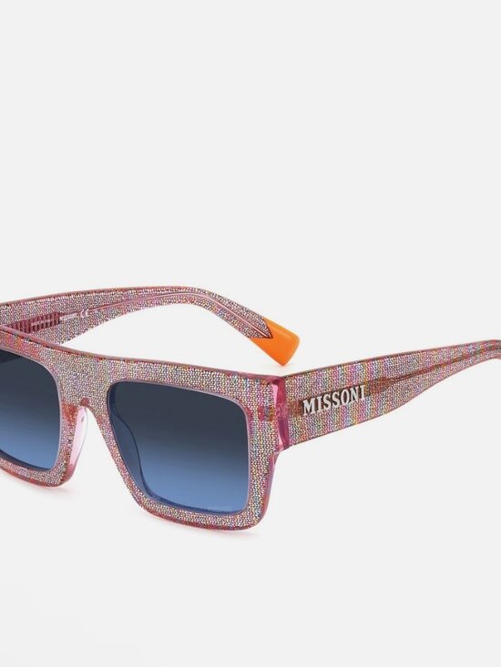 Missoni Fabric Eyewear Rectangular Sunglasses, 53mm New